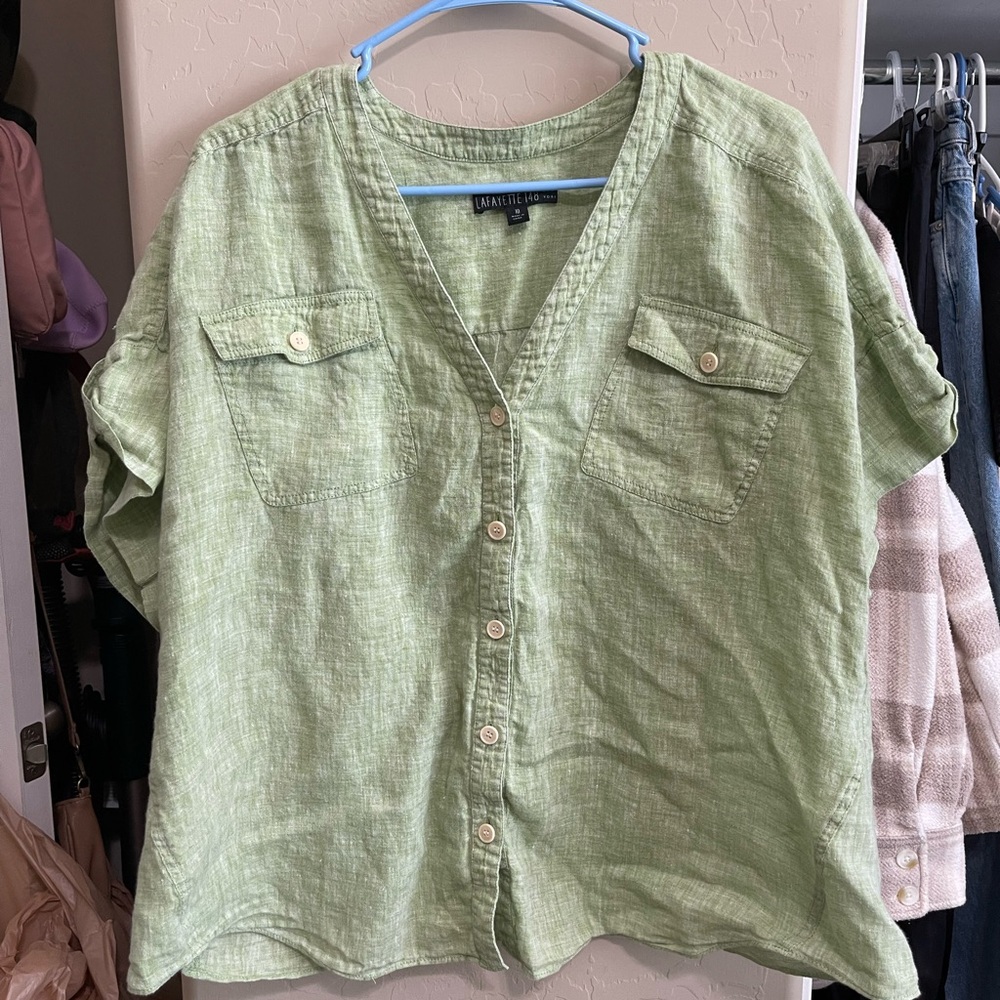 Lafayette 148 Linen Short Sleeve
